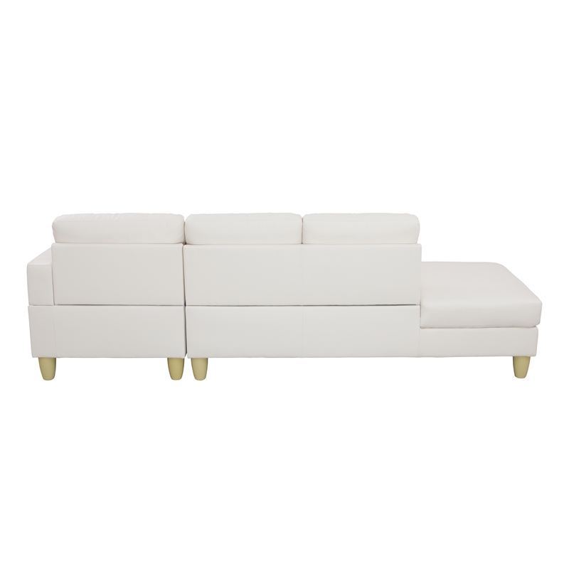 Pemberly Row Modern / Contemporay Sectional Sofa Cream White