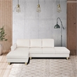 Pemberly Row Modern / Contemporay Sectional Sofa Cream White