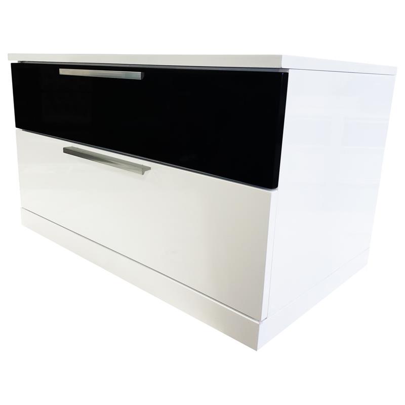 Pemberly Row 4-Piece Queen Platform Bedroom Set in White/Black