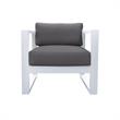 Pemberly Row 4-Piece Modern Aluminum Outdoor Set in White/Gray