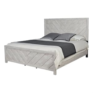 Pemberly Row Modern / Contemporay Full Bed Made with Wood in Gray