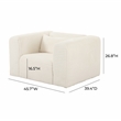 Pemberley Row Corduroy Cream Armchair Rectangular Liquid-Resisting 26.8