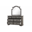 Pemberly Row Traditional Mirror Made With Wood in Gray Finish