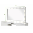 Pemberly Row Modern LED Mirror Set Made with Wood in Milky White