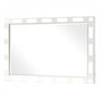 Pemberly Row Modern LED Mirror Set Made with Wood in Milky White