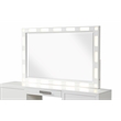 Pemberly Row Modern LED Mirror Set Made with Wood in Milky White