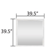 Pemberly Row Contemporary Square Mirror Made With Wood in Gray