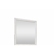 Pemberly Row Contemporary Square Mirror Made With Wood in Gray