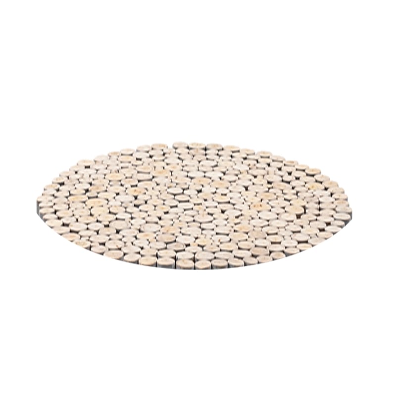 Pemberly Row Contemporary Jungle Wood Coffee Table in Gray Color