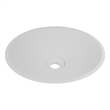 Pemberly Row Circular Solid Surface Stone Bathroom Sink in White