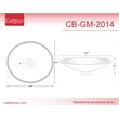 Pemberly Row Circular Solid Surface Stone Bathroom Sink in White