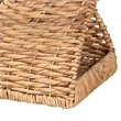 Pemberly Row 2-Shelf Seagrass & Metal End Table in Natural Brown