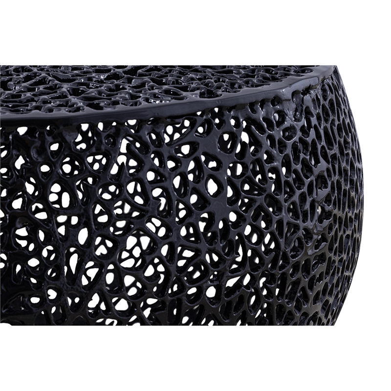 Pemberley Row Aluminum Black Coffee Table Round Durable 32