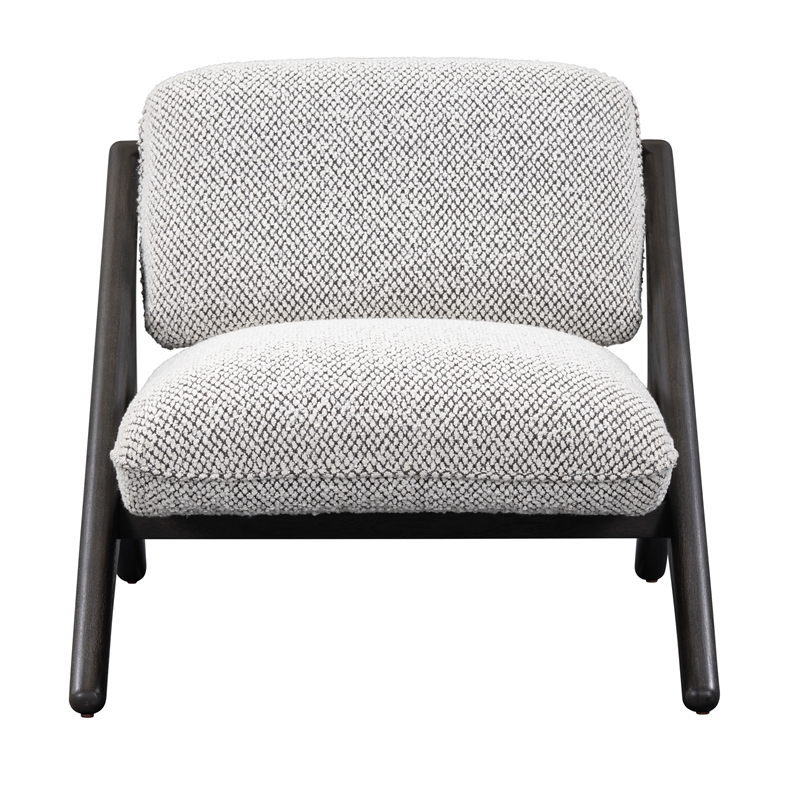 Pemberly Row Gray Accent Chair with Dimensional Fabric Upholstery
