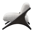 Pemberly Row Gray Accent Chair with Dimensional Fabric Upholstery