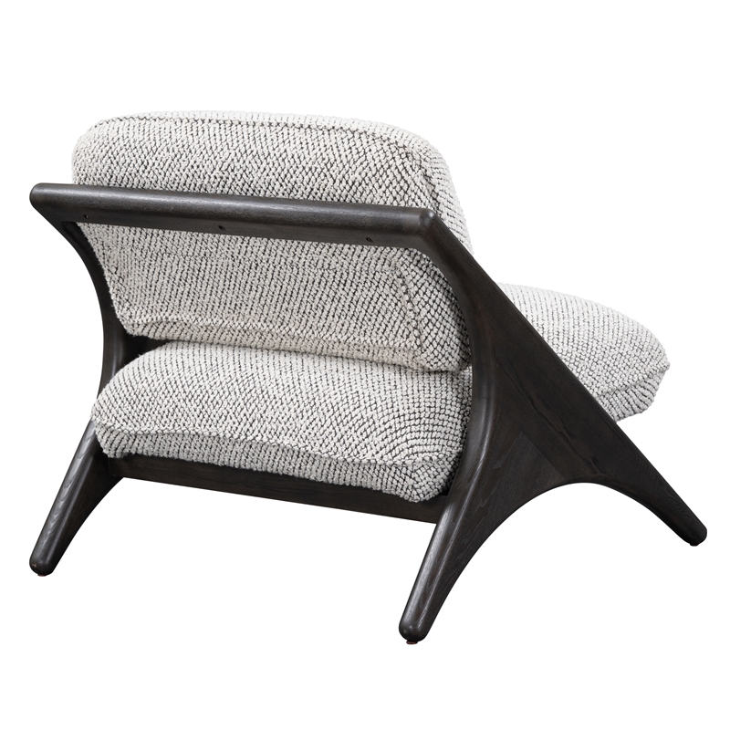 Pemberly Row Gray Accent Chair with Dimensional Fabric Upholstery