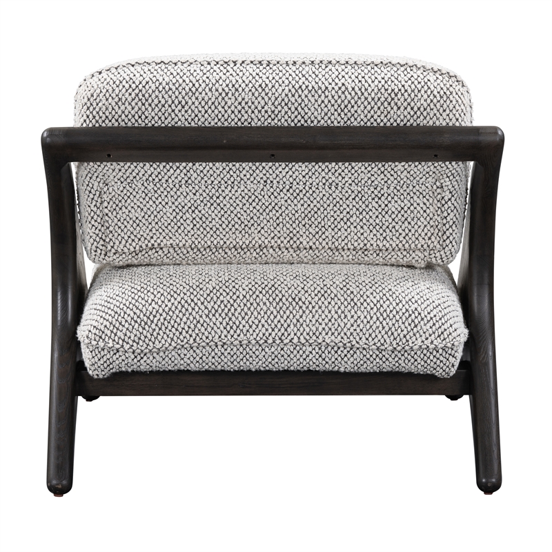 Pemberly Row Gray Accent Chair with Dimensional Fabric Upholstery