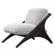 Pemberly Row Gray Accent Chair with Dimensional Fabric Upholstery