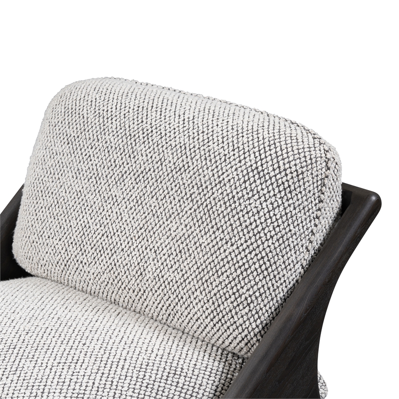 Pemberly Row Gray Accent Chair with Dimensional Fabric Upholstery