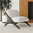 Pemberly Row Gray Accent Chair with Dimensional Fabric Upholstery