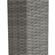 Pemberly Row Outdoor Patio PE Wicker / Rattan Bistro Table in Gray