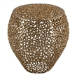 Pemberly Row Modern End Table made with Aluminium Casted in Gold Color