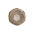 Pemberly Row Modern End Table made with Aluminium Casted in Gold Color