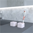 Pemberly Row Quick Dry Absorbent Diatomite Stone Toothbrush Holder in Pink
