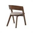 Pemberly Row 5-Piece Wood Dining Table & Chair Set in Walnut/Gray