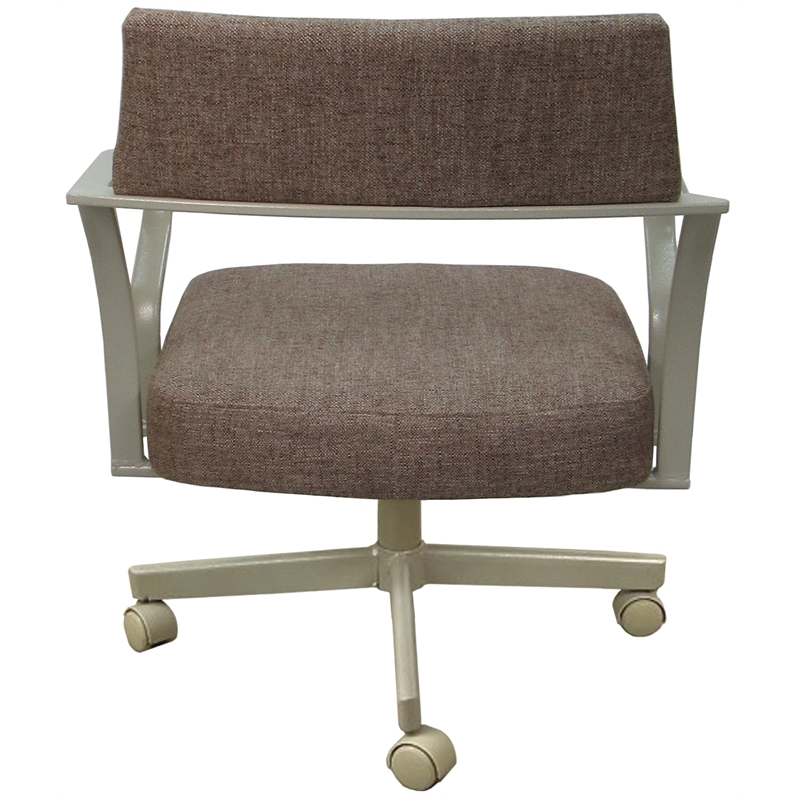 Pemberly Row Swivel Tilt Metal Dining Caster Chair - Basin Beige - Beige