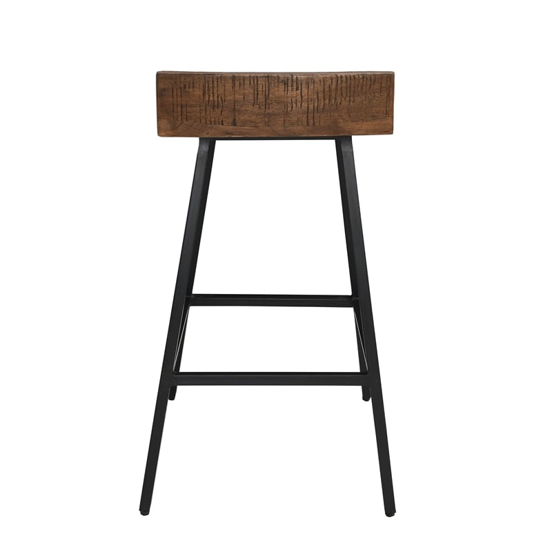 Pemberley Row Solid Wood Brown Counter Stool Set of 2 Unassembled