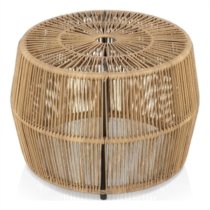 Pemberly Row 3-Piece Outdoor PE Wicker / Rattan Bistro Set in Natural