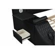 Pemberly Row Smart Multifunctional King Size Bed Made with Wood in Black