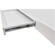 Pemberly Row Modern Stainless Steel Frame Computer Desk in Chrome/Silver