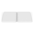Pemberly Row Absorbent Square Diatomite Stone Coaster in White (Set of 4)