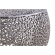 Pemberly Row Round Coffee Table Made with Aluminum in Silver Color