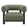 Pemberly Row Fabric Upholstered Accent Chair Green with Wood Frame