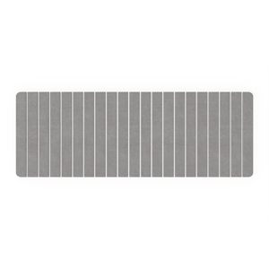 Pemberly Row 58x21&quot Modern Diatomite Stone Extra Large Bath Mat in Gray