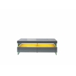 Pemberly Row Modern Coffee Table Bult-in LED Made with Wood in Gray