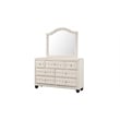 Pemberly Row Crystal Tufted Modern 7-Drawer Dresser made with Wood in Cream