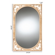 Pemberley Row Natural Rattan Brown Wall Mirror Rectangular Fully Assembled 29.5