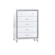 Pemberly Row King 5 PC LED Bedroom set made with wood in White Color