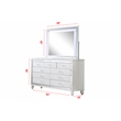 Pemberly Row King 5 PC LED Bedroom set made with wood in White Color