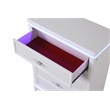 Pemberly Row Modern 5-Drawer Chest Made with Wood and LED in Milky White