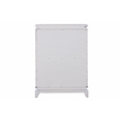 Pemberly Row Modern 5-Drawer Chest Made with Wood and LED in Milky White