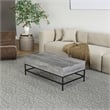 Pemberly Row Lift Top Storage Coffee Table with Natural Finish in Gray Color