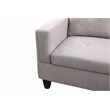 Pemberly Row L Shaped Gray Couch w/ Storage Ottoman(Pillows Included) Microfiber