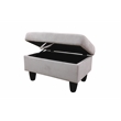 Pemberly Row L Shaped Gray Couch w/ Storage Ottoman(Pillows Included) Microfiber