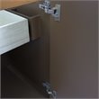 Pemberly Row Single Oval Sink Solid Wood Vanity in Walnut/Gray Granite Stone