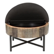 Pemberley Row Mango Wood Rustic Vintage Coffee Table Round Hidden Storage